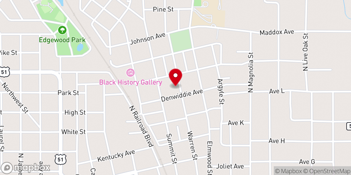 Map showing location of St Paul United Methodist Church