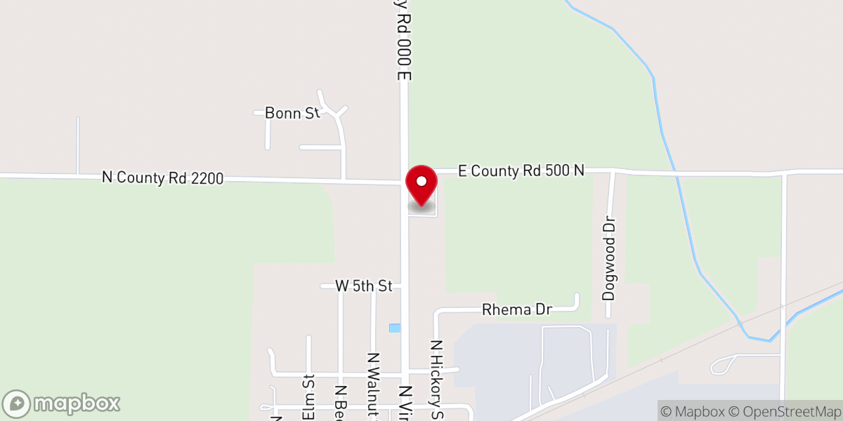 Map showing location of Arthur Southern Baptist Church