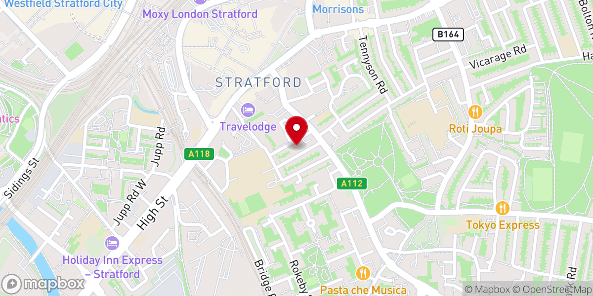 Map showing location of Bryant Street Methodist Church & Community Centre