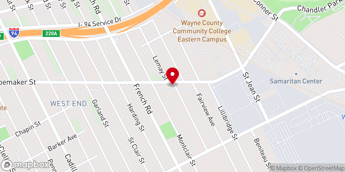 Map showing location of Trinity Memorial Missionary Baptist Church
