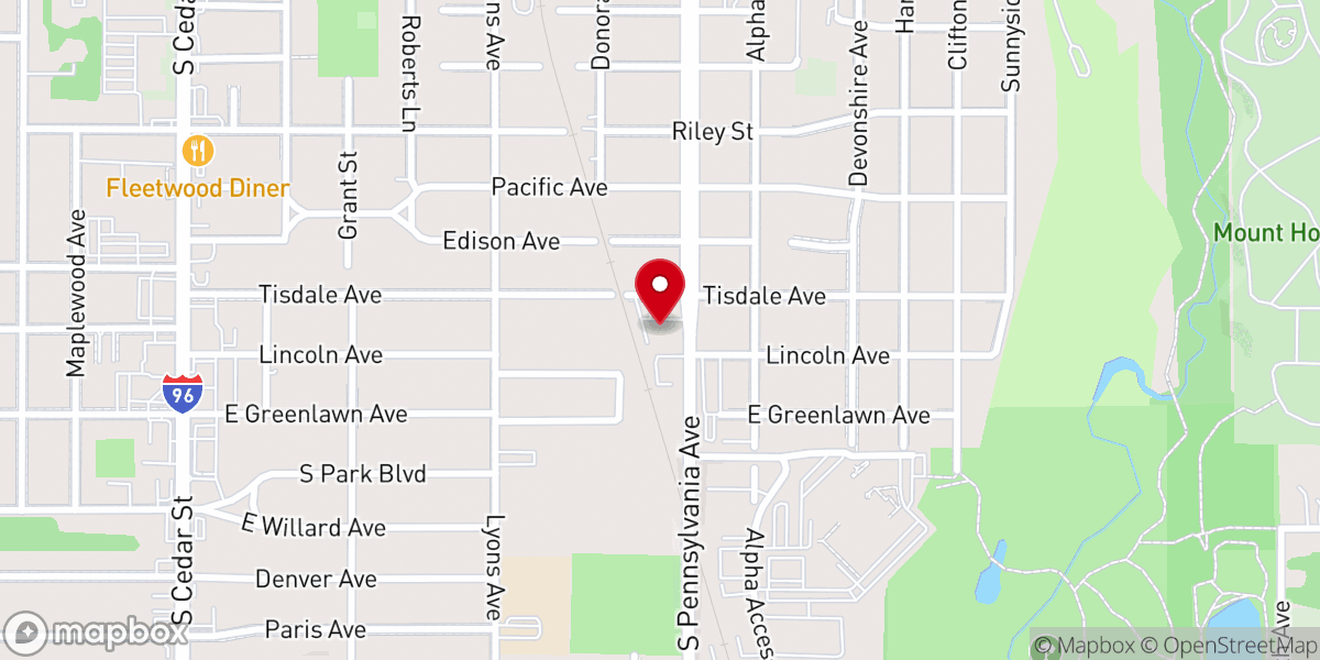 Map showing location of Peter Rock Missionary Baptist Church