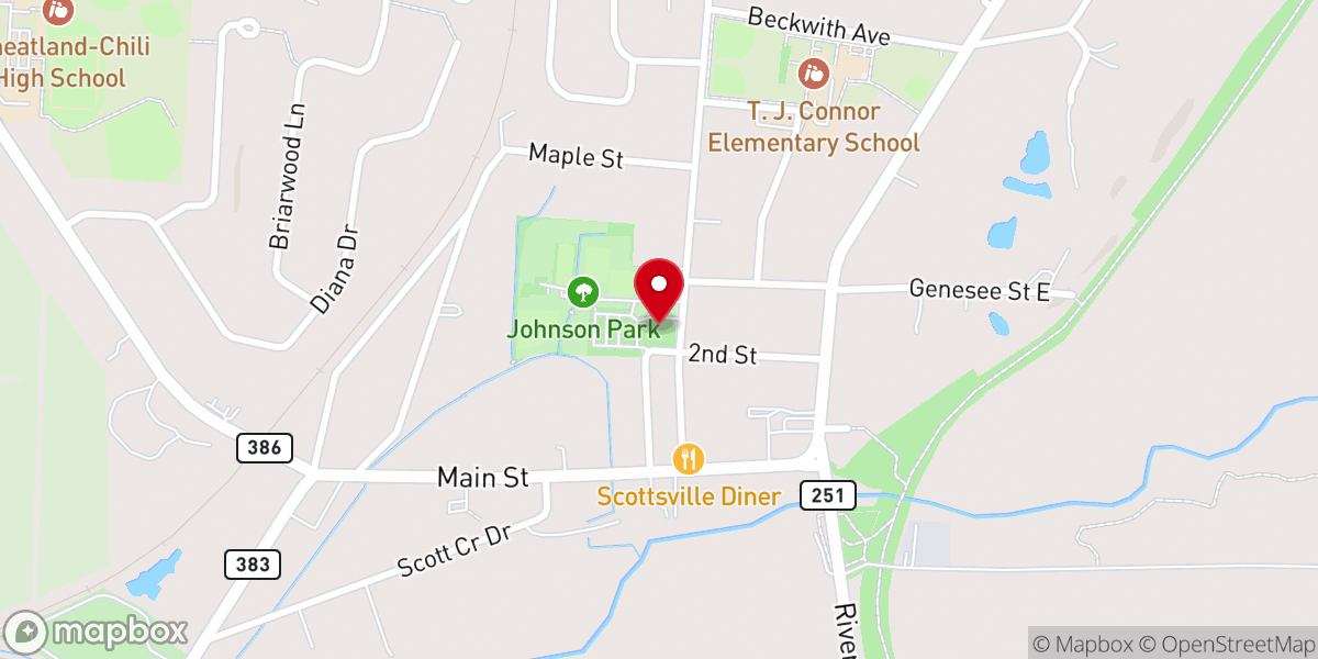 Map showing location of Union Presbyterian Church
