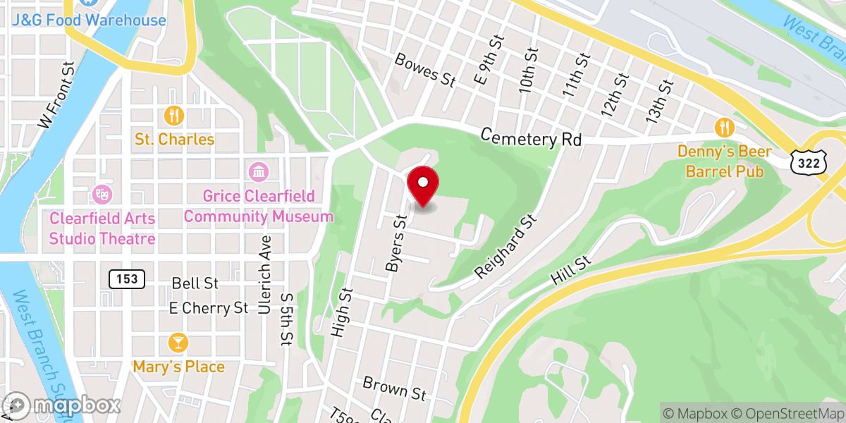 Map showing location of Salvation Army