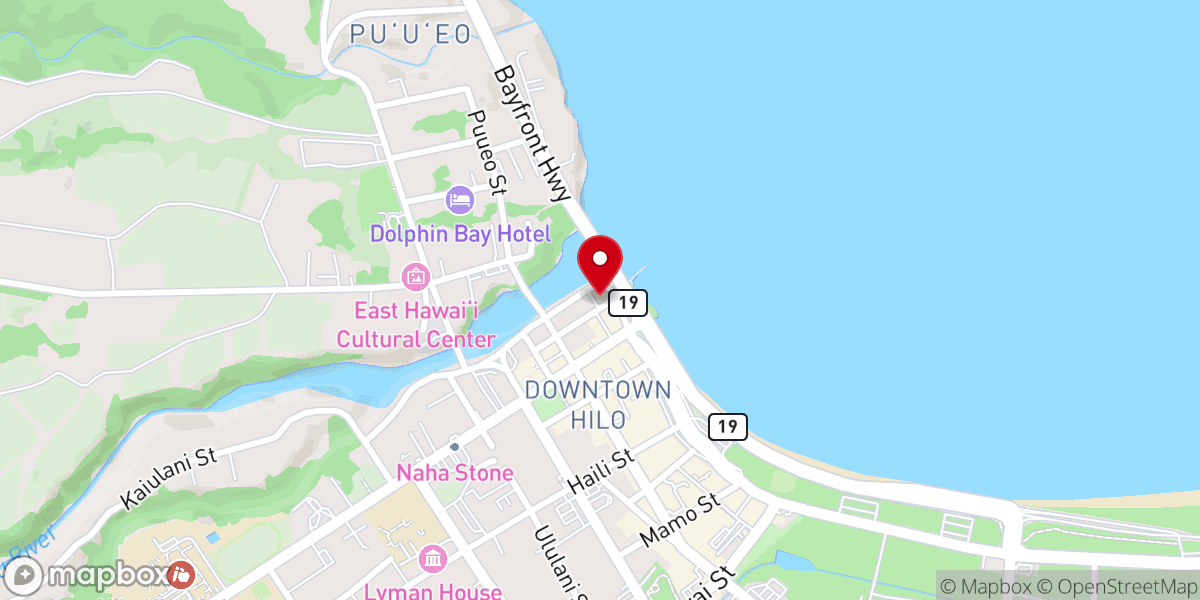 Map showing location of Legacy Community Church Hilo