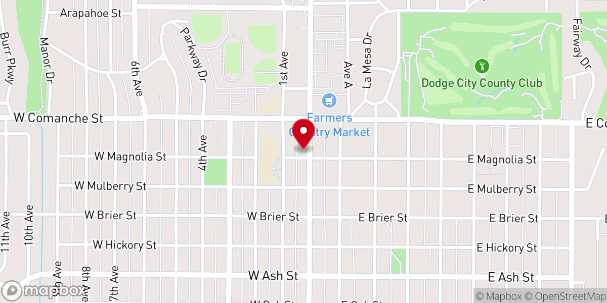 Map showing location of First Church of God
