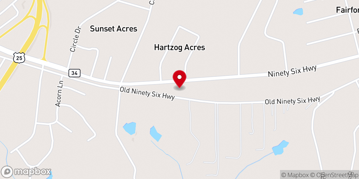 Map showing location of New Market Baptist Church