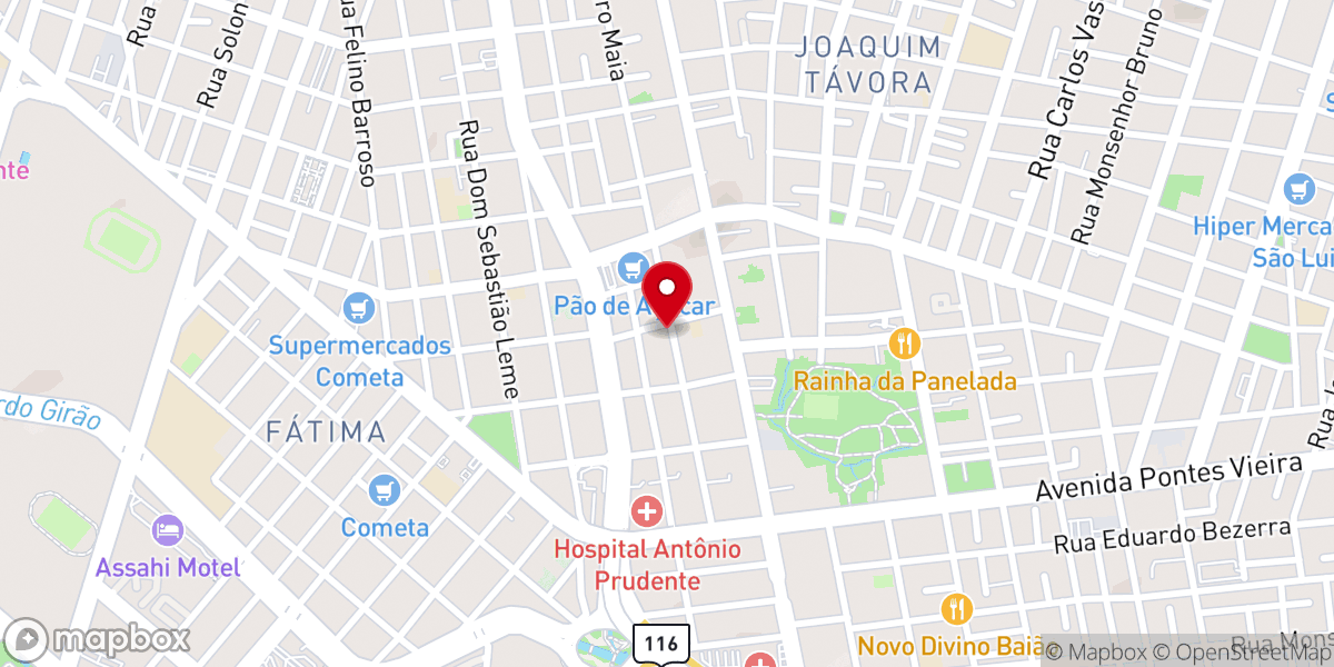 Map showing location of Comunidade cristã em Fortaleza