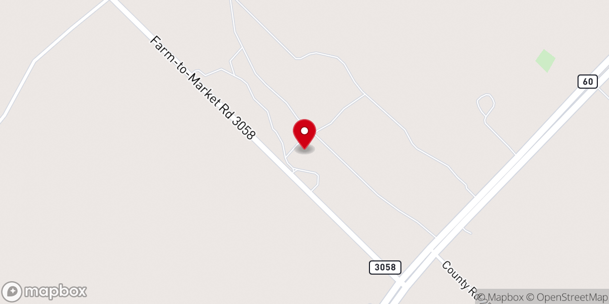 Map showing location of Snook Rodeo Arena