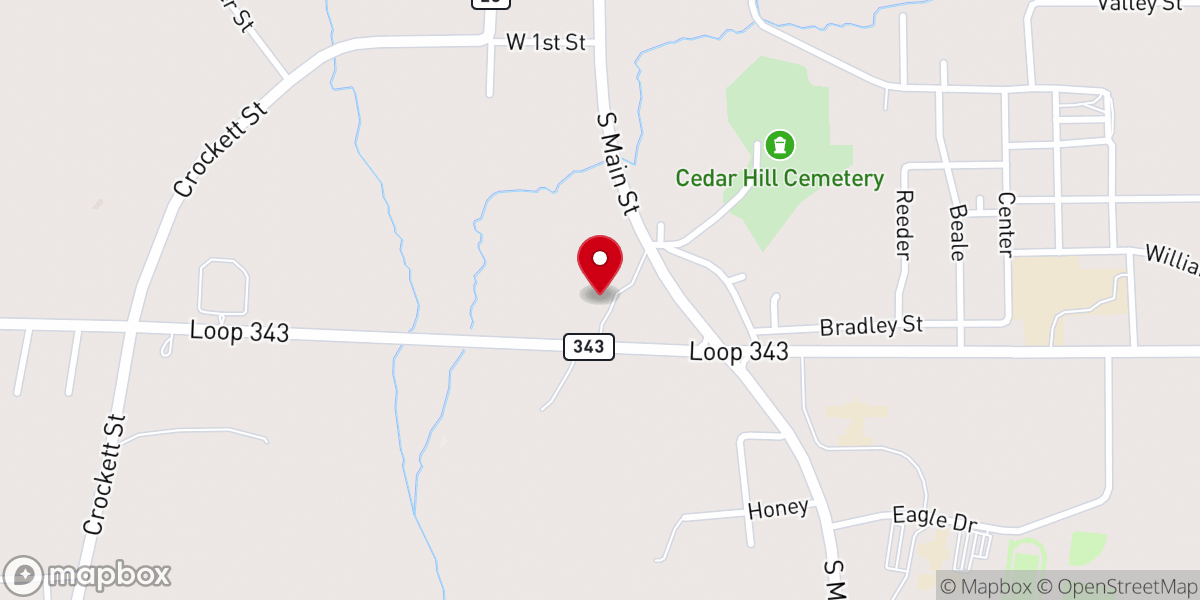 Map showing location of Sacred Heart Catholic Church