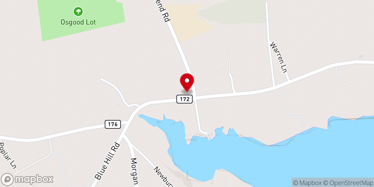 Map showing location of Surry United Methodist Church