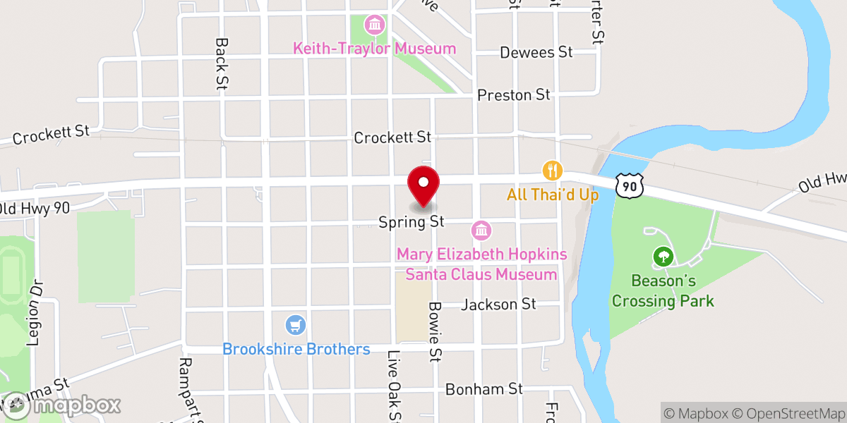 Map showing location of Columbus Volunteer Fire Department