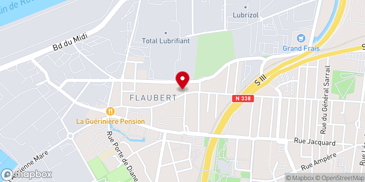 Map showing location of Église Biblique Baptiste