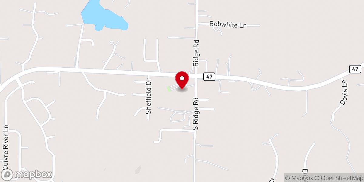 Map showing location of Abundant Life Baptist Church