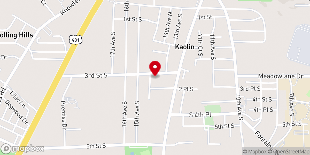 Map showing location of Rolf Survey Assembly of God Church