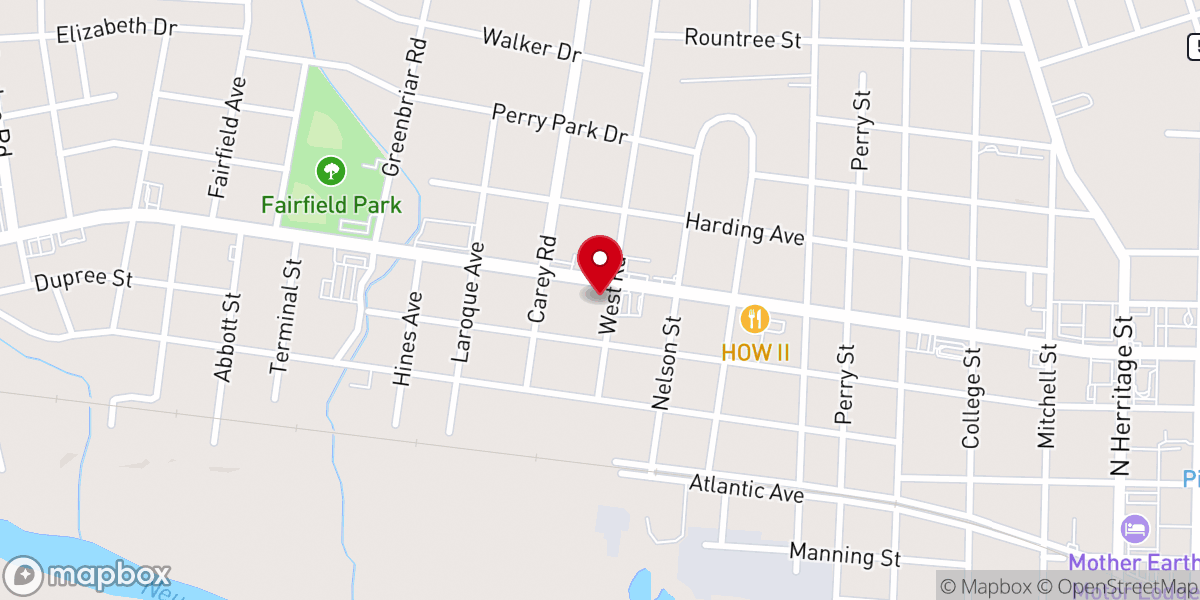 Map showing location of New Life Faith Center