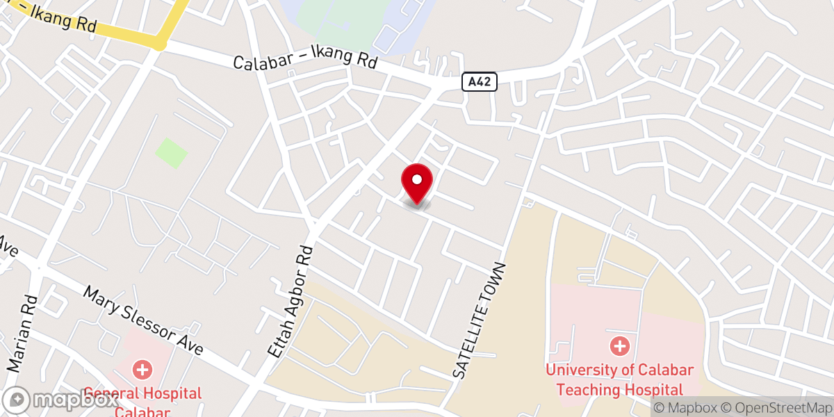 Map showing location of RCCG Heavens Gate church
