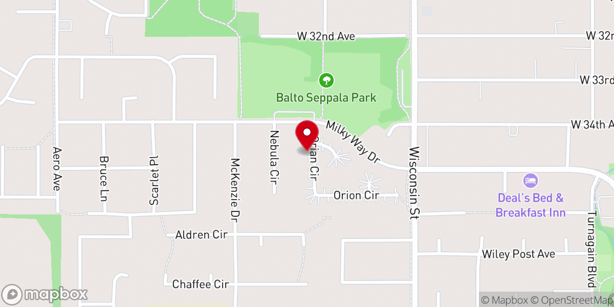 Map showing location of Life Church West Inc