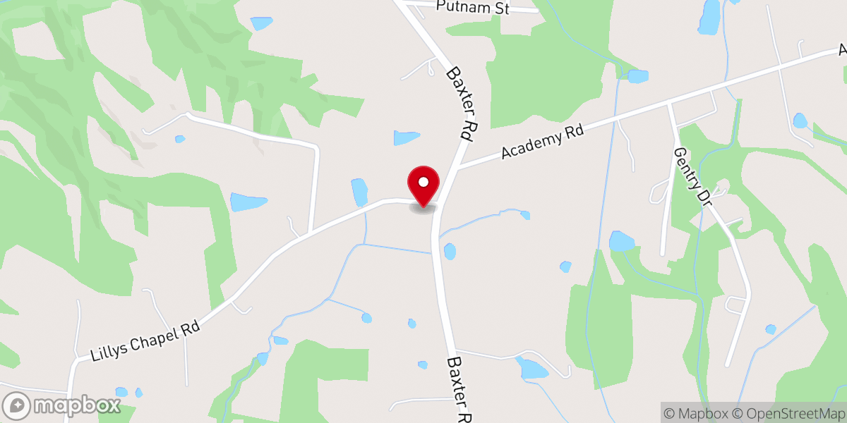 Map showing location of Lilly's Chapel