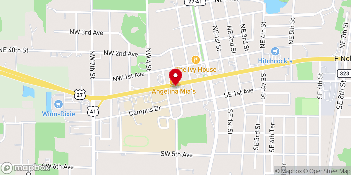 Map showing location of First Methodist Church of Williston