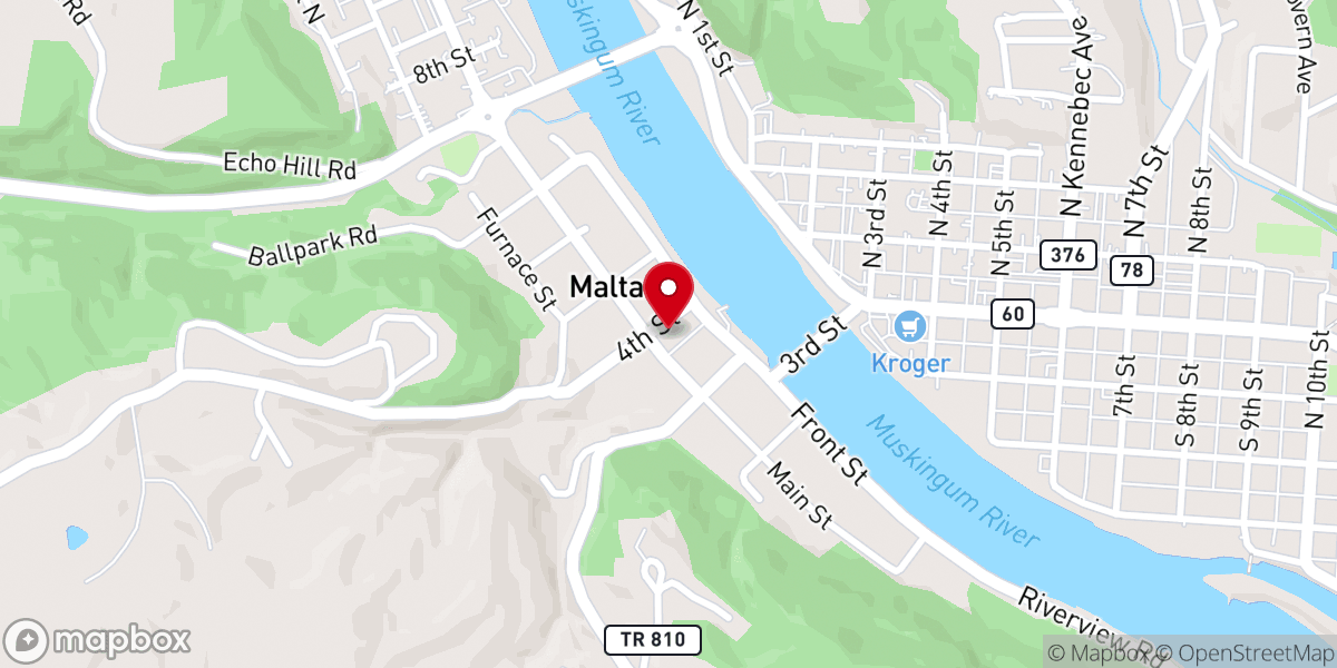 Map showing location of Malta Methodist Church