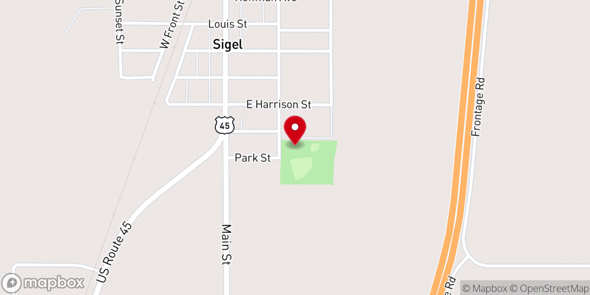 Map showing location of Sigel Park Playground