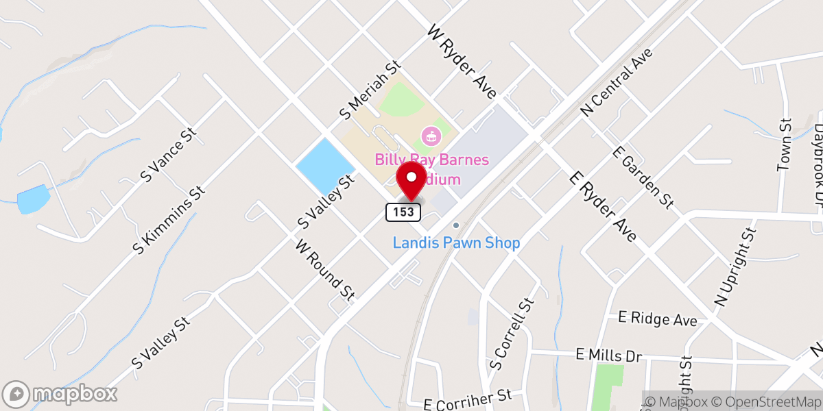 Map showing location of Trinity Lutheran Church