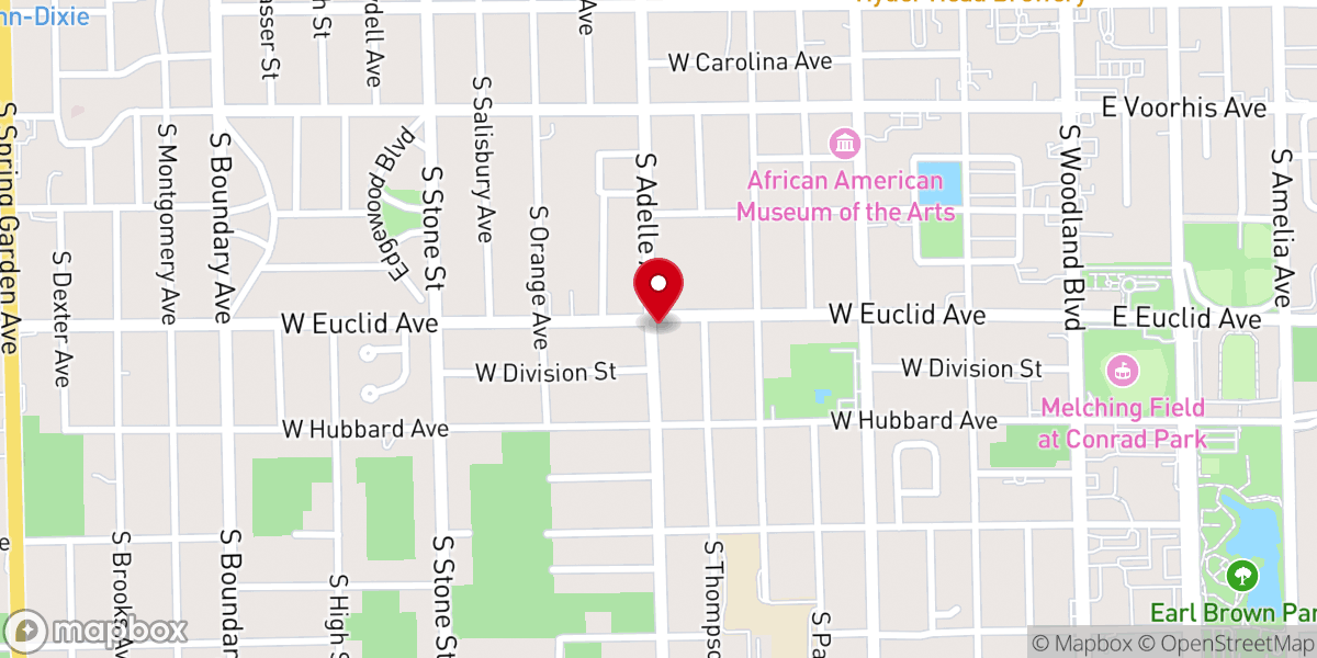 Map showing location of Full Faith Deliverance Church of God