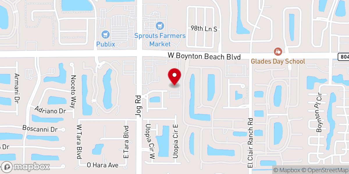Map showing location of Faith Church of Boynton Beach