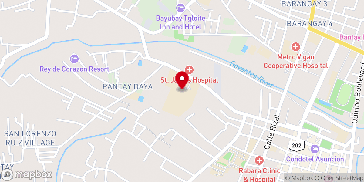 Map showing location of Immaculate Conception School of Theology