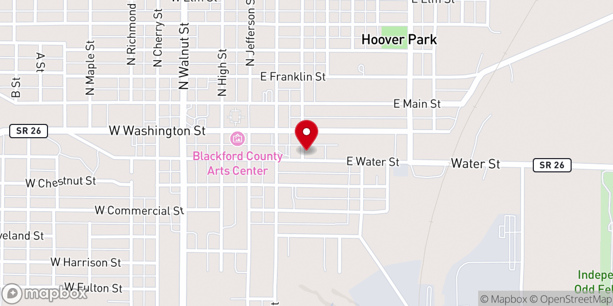 Map showing location of Heartland Bible Chapel