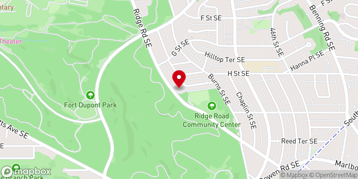 Map showing location of Johnson Memorial Baptist Church