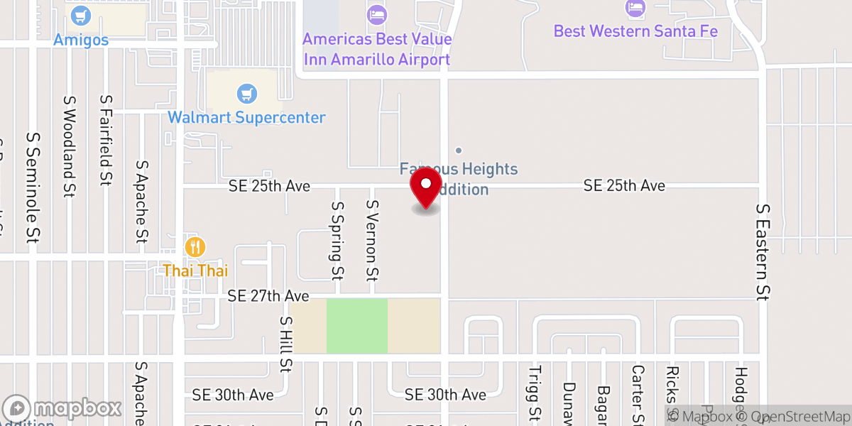 Map showing location of Blessed Sacrament Catholic Church