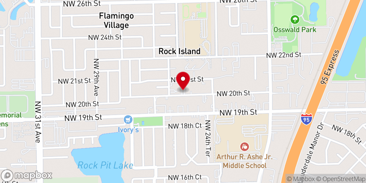 Map showing location of Shaw Temple AME Zion Church