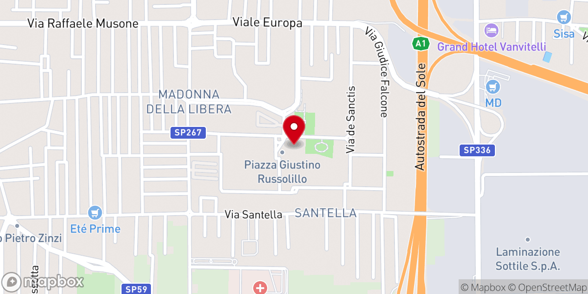 Map showing location of Chiesa di Santa Maria della Libera