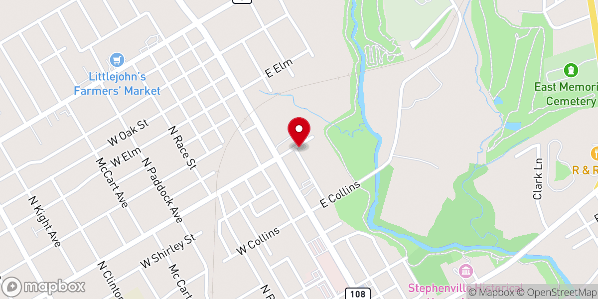 Map showing location of New Bethel CME Church