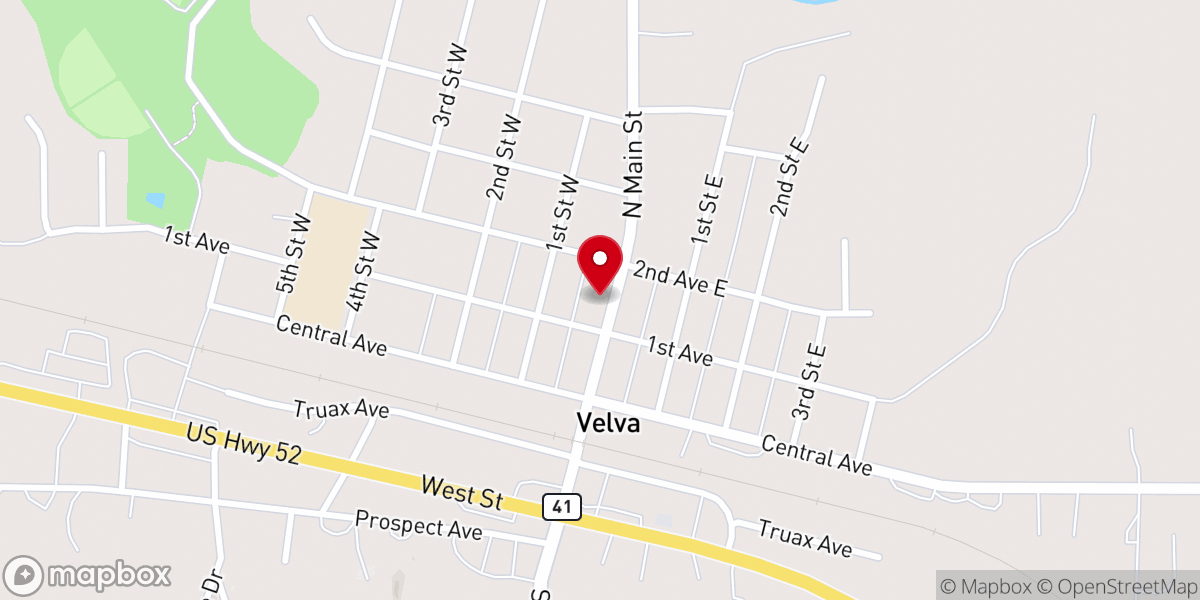 Map showing location of Velva Fresh Foods