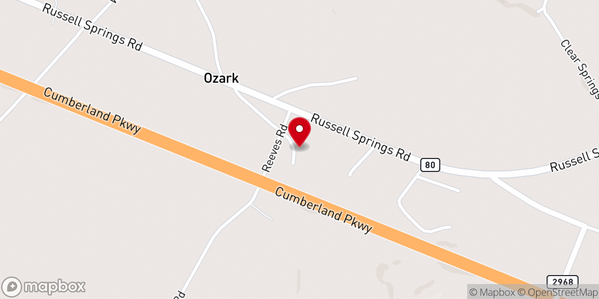 Map showing location of Shiloh Church