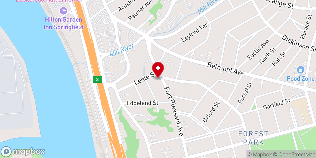Map showing location of Iglesia Pentecostal