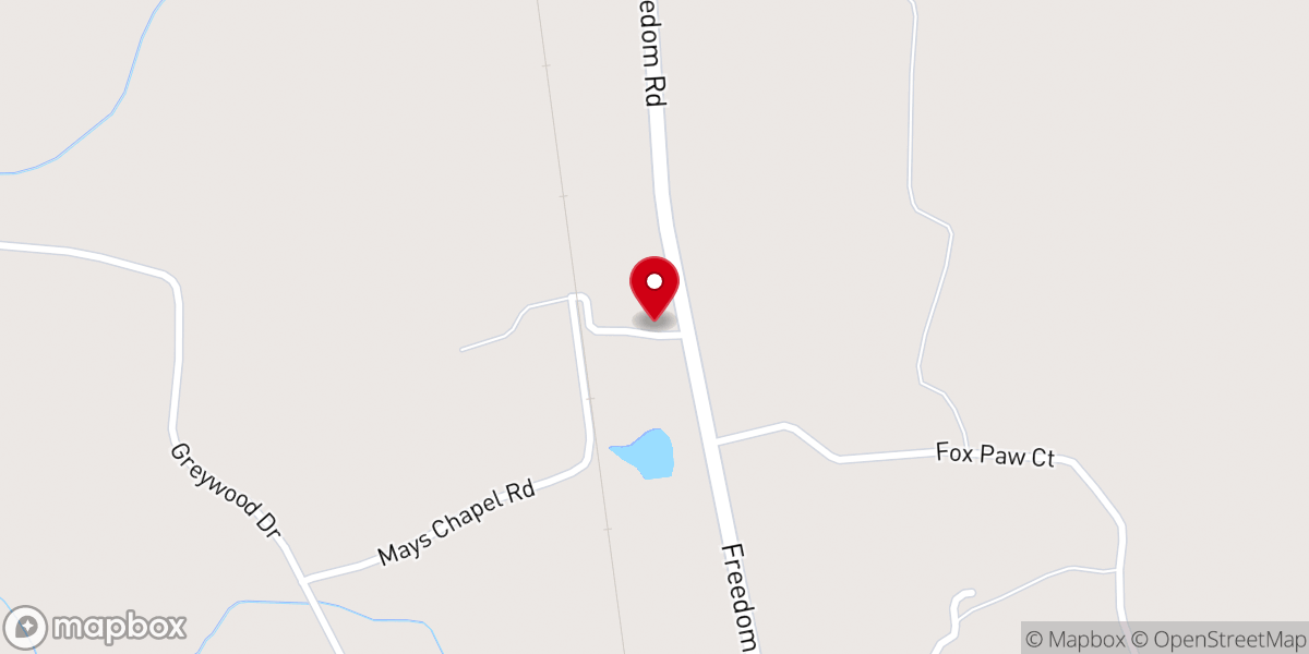 Map showing location of Mays Chapel United Methodist Church