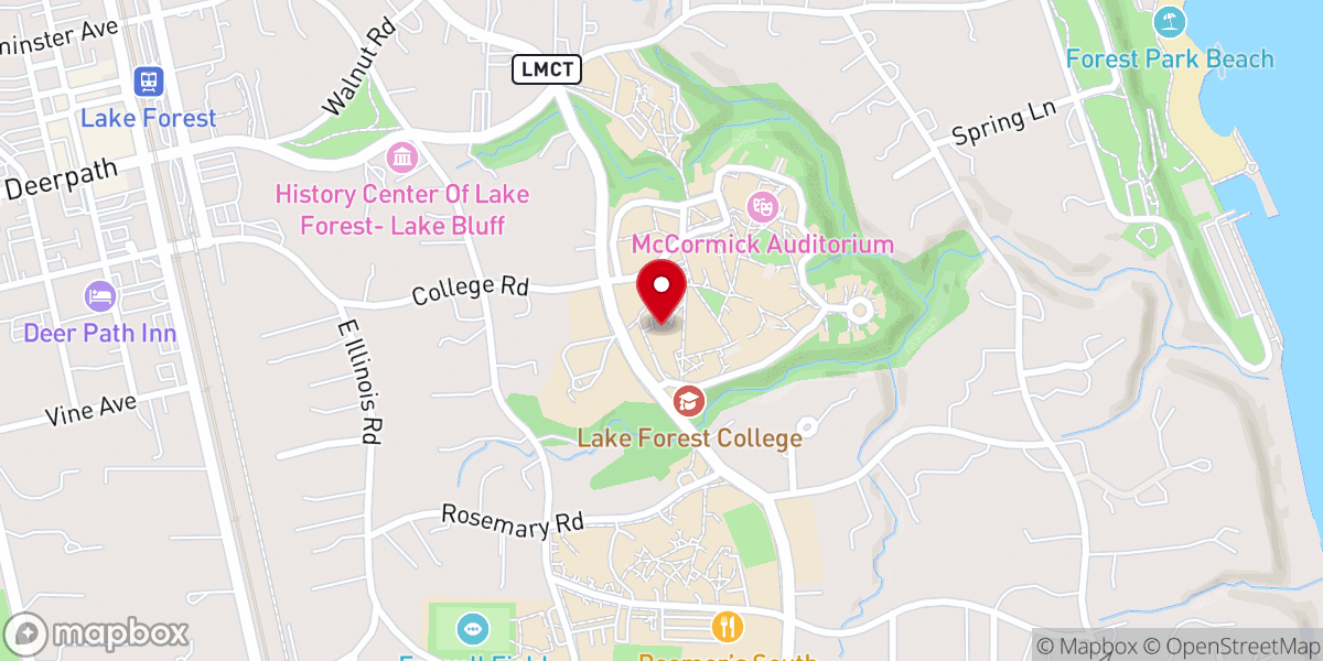 Map showing location of Lily Reid Holt Memorial Chapel