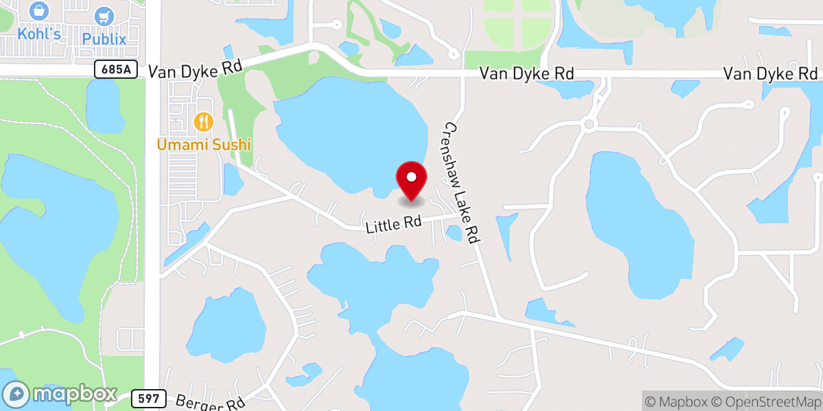 Map showing location of Candlewood Community Church
