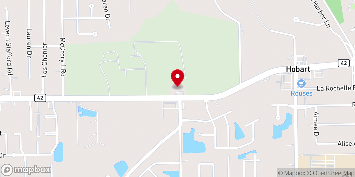 Map showing location of Istrouma Baptist Church - Ascension Campus