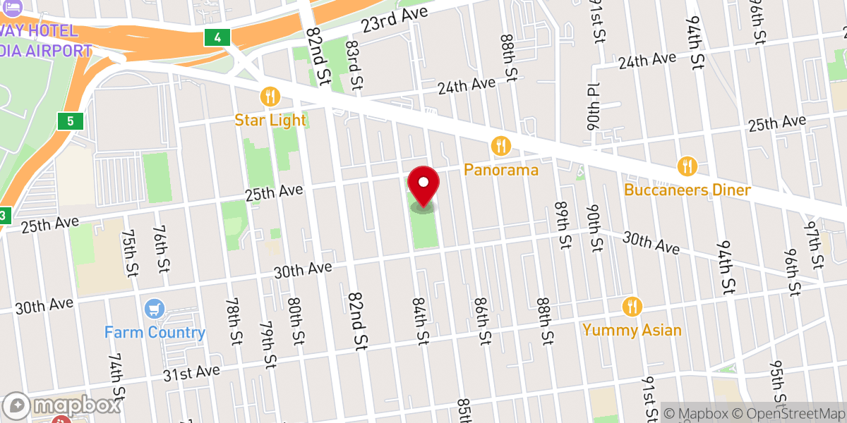 Map showing location of Gorman Playground