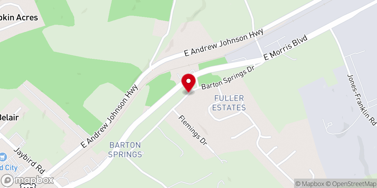 Map showing location of Barton springs Presbyterian