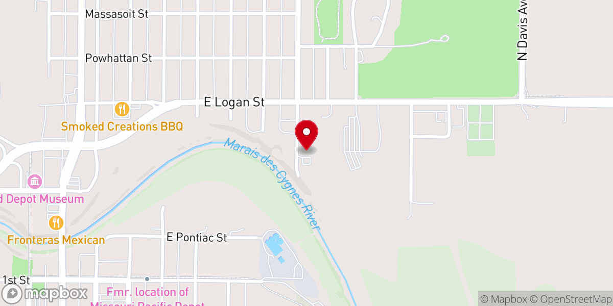 Map showing location of Bible Baptist Church