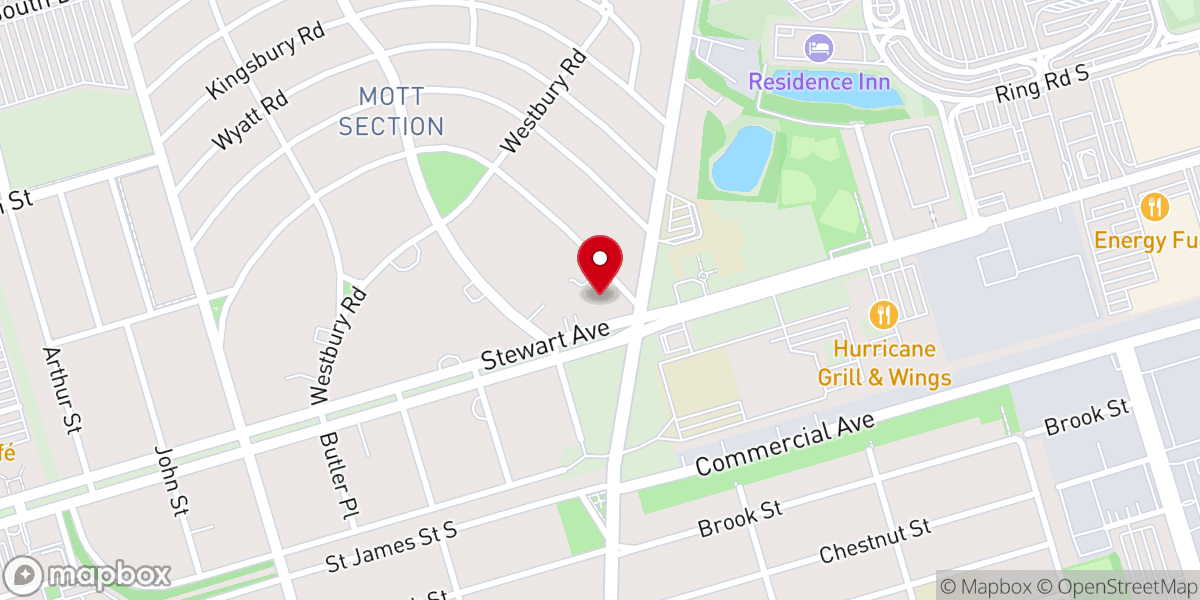 Map showing location of Assembleia de Deus Belém de Garden City