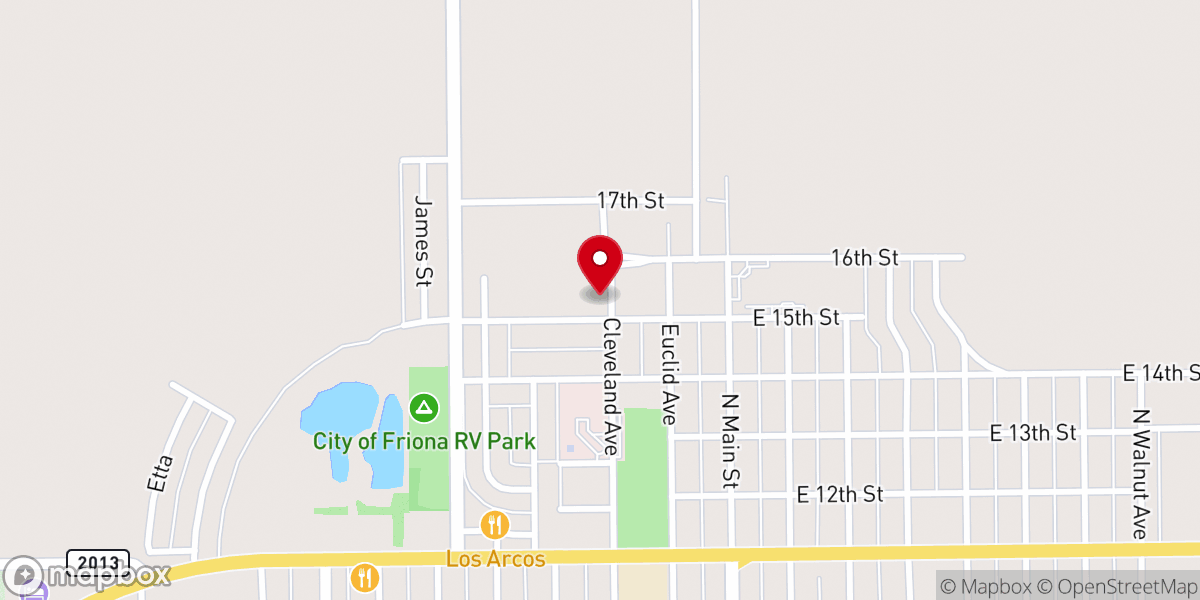 Map showing location of Calvary Baptist Church