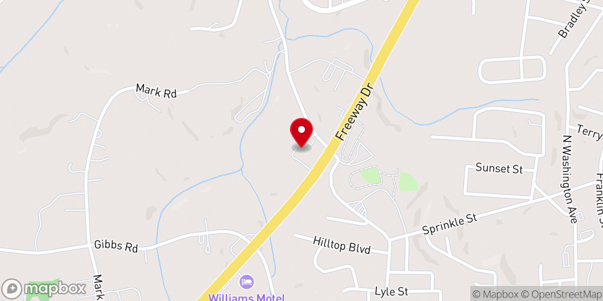 Map showing location of Penn Memorial Baptist Church