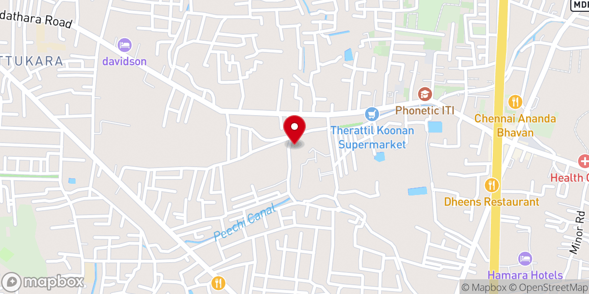 Map showing location of St. Mary's Church Madona Nagar, Kachery