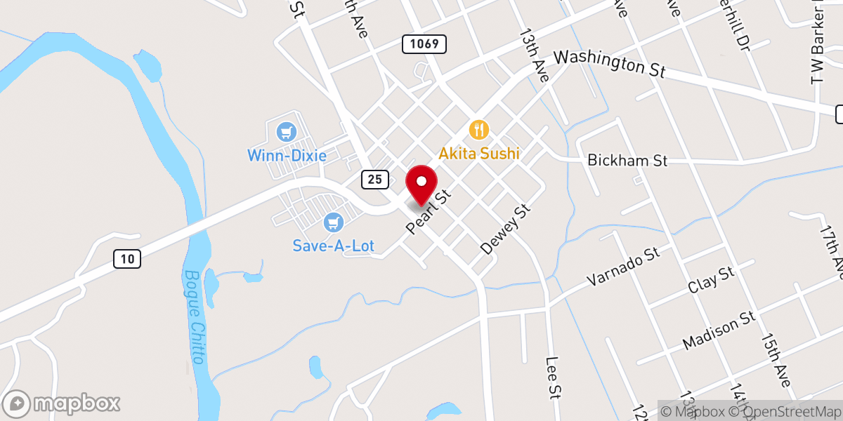 Map showing location of Washington District Atty's Office
